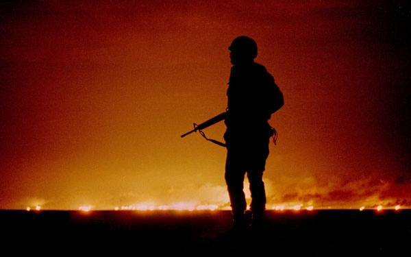 Kuwait on Fire During the First Gulf War