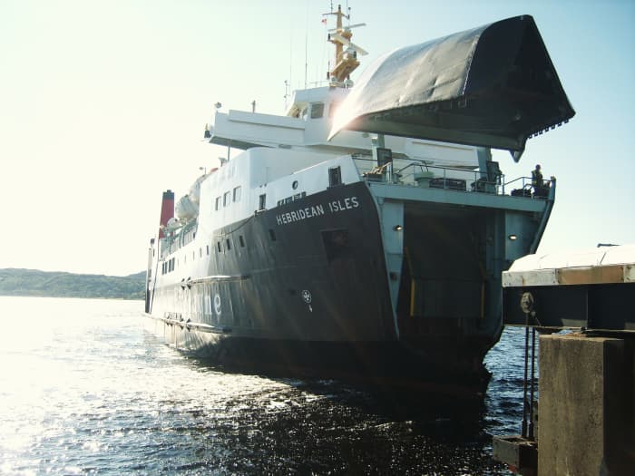 The Hebridean Isles - seen preparing to dock at Kennacraig - is one of the two passenger ferries that services the route from Kennacraig to Islay