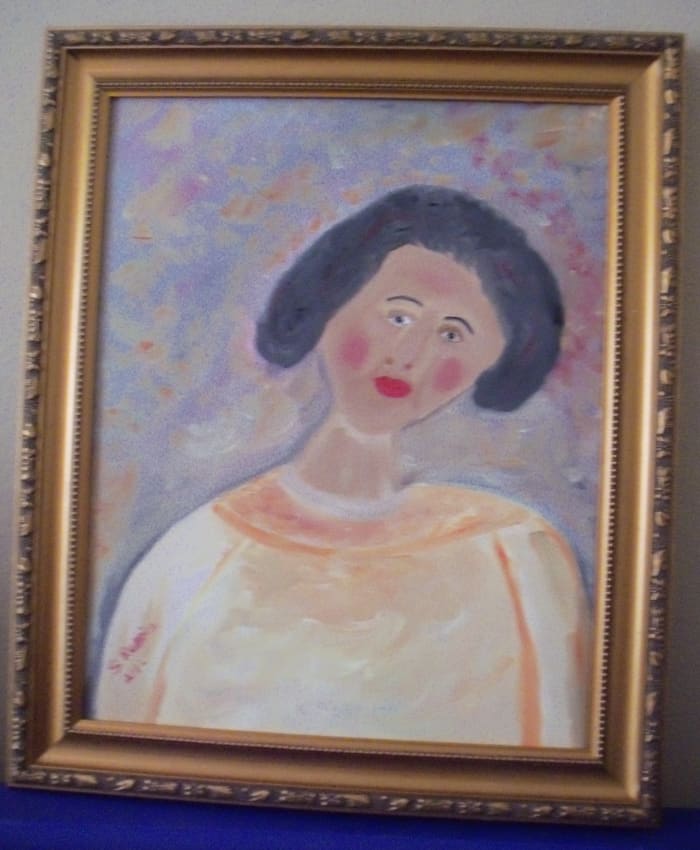My camera cannot do justice to this beautiful painting. It was given to me as a "surprise" Christmas gift, 2013. I'm honored to own this genuine work, by a genuine artist.