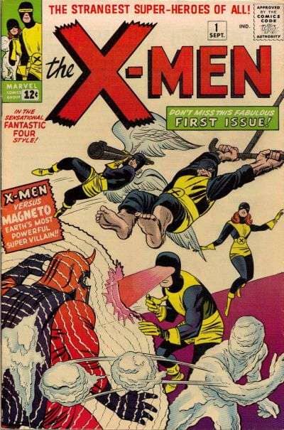 Marve Comics' X-Men #1 - First Appearance of the original X-Men! Cover by Jack Kirby and Sal Brodsky