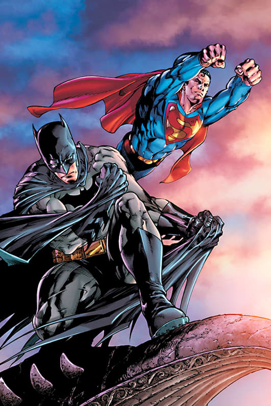 A fundamental difference - Superman flies through the air faster than a speeding bullet while Batman stands on something