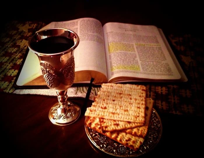The sufferings of Christ represented by the bread and wine at the Table of Commnunion.