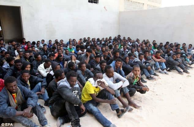 One lot of illegal migrant, collected from the Mediterranean Sea from the Italian navy, They should thank the Italian people and their government for being still alive