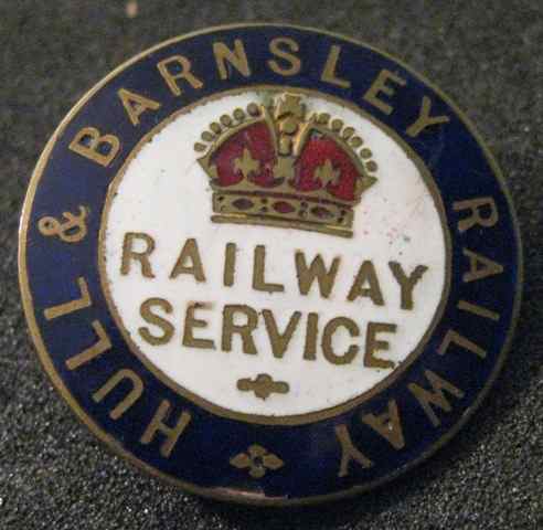 Hull & Barnsley Railway railway service button - the company's original name was the Hull, Barnsley & West Riding Junction Railway