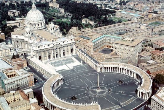 Vatican City, a Babylonian sun-symbol, an astrological Babylonian-Assyrian and heathen sun-symbol, also in the form of an encircled cross referred to as a 'solar wheel.'