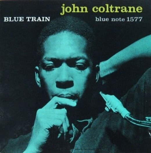 John Coltrane "Blue Train" Blue Note Records BLP 1577 12" LP Vinyl Record (1957) Album Cover Design by Reid Miles Photo by Franciss Wolff