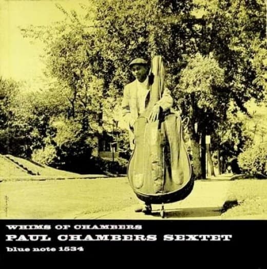 Paul Chambers "Whims of Chambers" Blue Note Records BLP 1534 12" LP Vinyl Record (1956) Album Cover Design by Reid Miles Photograph by Francis Wolff