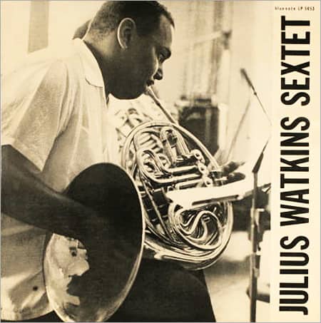 Julius Watkins "Julius Watkins Sextet" Blue Note Records BLP 5053 10" LP Vinyl Microgroove Record (1955) Album Cover Design and Photo by Bill Hughes