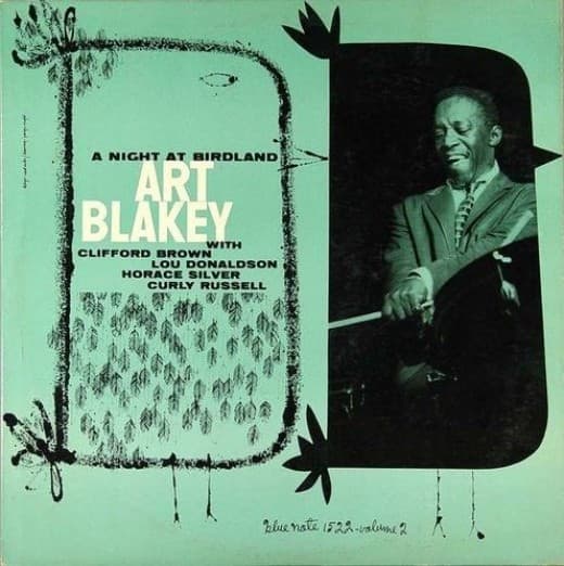 Art Blakey Quintet "A Night At Birdland vol. 2" Blue Note Records BLP 1521 12" LP Vinyl Record (1954) Album Cover Design by Reid Miles Photo by Francis Wolff
