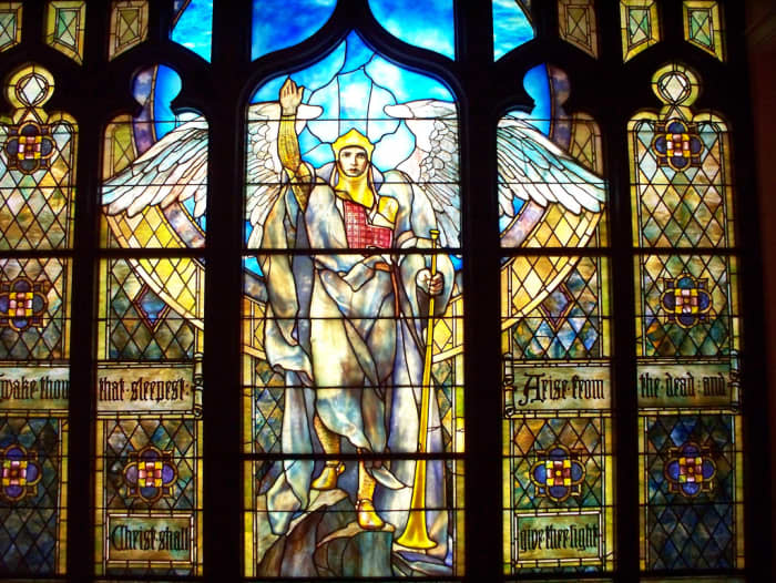 Angel of the Resurrection by Louis Comfort Tiffany, part of the permanent collection at the Indianapolis Museum of Art