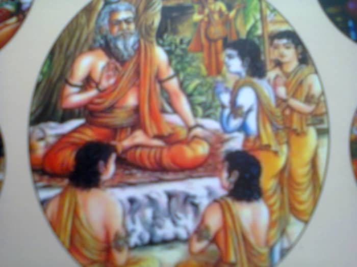Valmiki, the author of original Ramayana in Sanskrit. He is also the teacher for Rama's sons Luv and Kush.