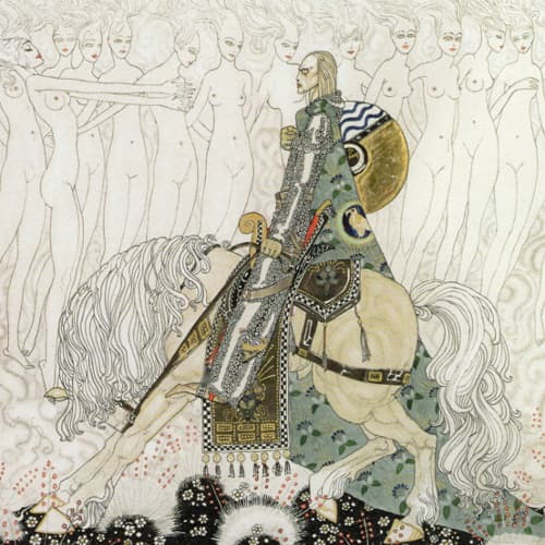 Here we show a portion of "Knight Olaf" by Kay Nielsen, an illustration inspired by a traditional Danish ballad.