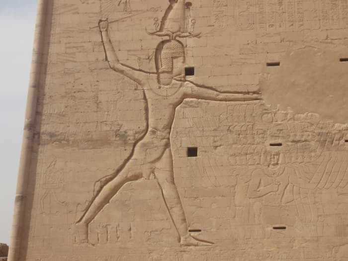 Ptolemaic period, King Ptolemy XII. Ptolemaic Dynasty, Approx. 80-51 (Horus temple, Edfu)