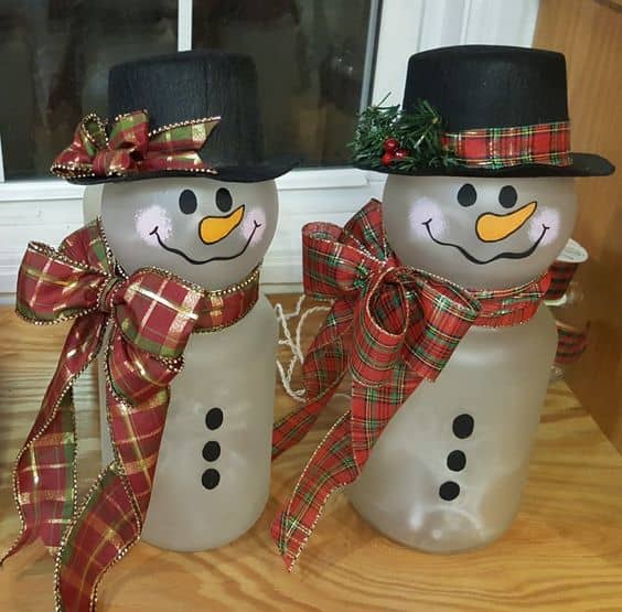 Pickle Jar Snowman Christmas Crafts - HubPages