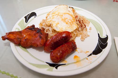 Tolosilog - Fried Rice with Sweetened Pork Meat, Chorizo and Fried Egg (Photo courtesy by VirtualErn from Flickr.com)