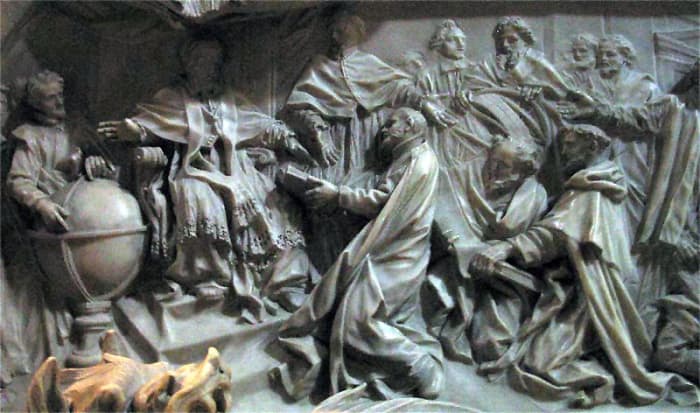Tomb of Pope Gregory XIII. The guy who believed Jesus Christ could not have been born on year zero and therefore introduced the Gregorian calendar.Birth of Jesus Christ defies all mathematical logic.