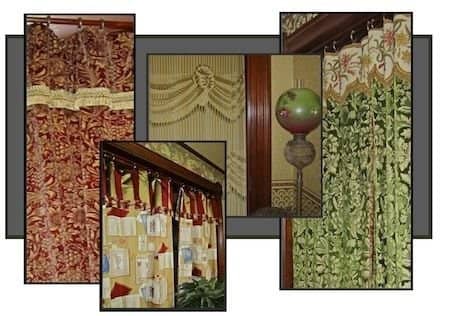 All portiéres by the Restoration Decorating and Consulting division of Restoration Fabrics and Trims.