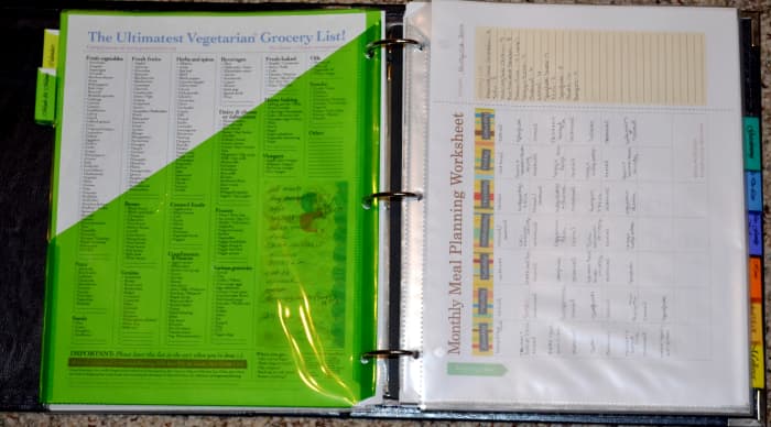 The meals and menus tab has my price log, grocery lists and weekly and monthly menu planners.