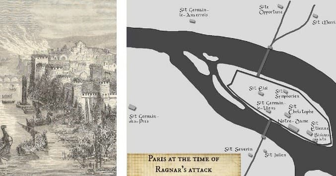 Paris was attacked from AD 800, in AD 845 the famed Ragnar 'Lothbrok' set to the Frankish capital. Their nightmares ended with his death at the behest of King Aella of Bernicia - his nightmare had only begun