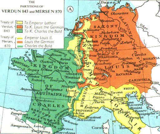 Frankia and her dependencies were unguarded after the death of Charles 'the Great' (Charlemagne) when the empire was divided between his feuding sons. All points west were potential targets between the Channel and the heart of the kingdom - Paris