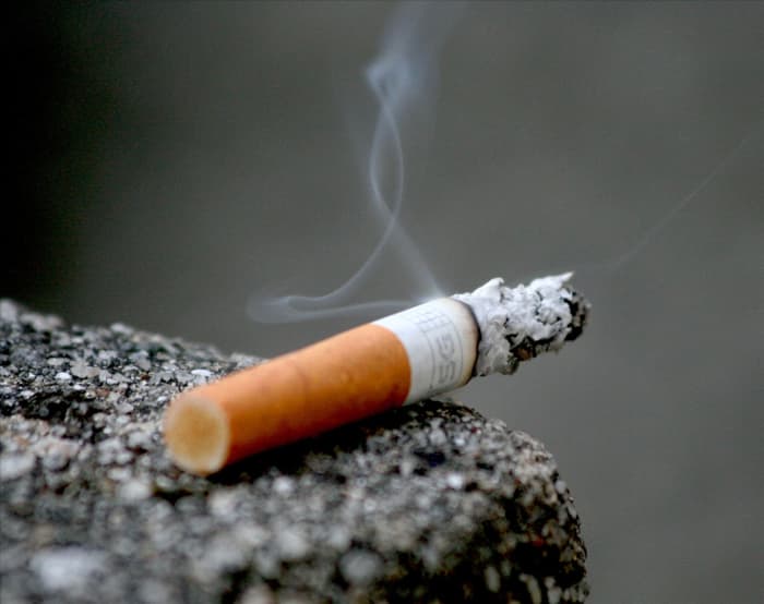 About 85% of the smoke from a cigarette forms second hand and third hand smoke