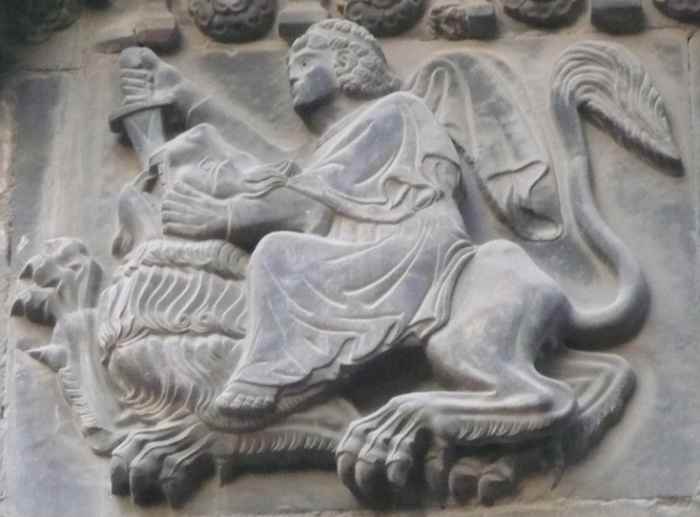 The honey in the carcass of the lion also connects us with John the Baptist who was said to have lived on locust and wild honey