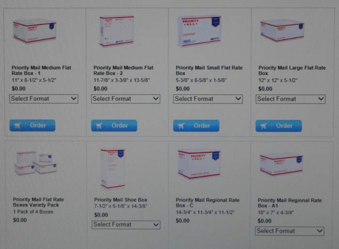 Order shipping supplies ahead of time online at USPS. Your order will be delivered to your door!