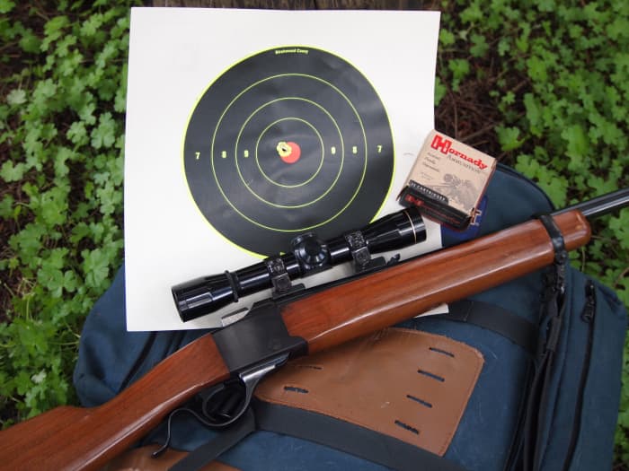 Ruger #3 single-shot falling block carbine chambered for .22 Hornet, a fine choice for small game in the sagebrush.