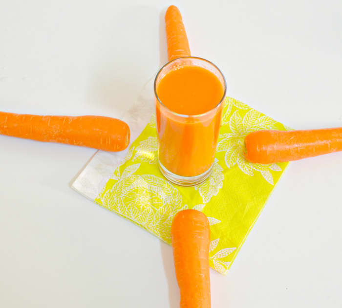 Carrot juice is a great way of getting Vitamin A without having to waste time chewing!"