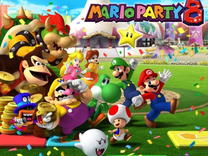 Characters from Mario Party 8. Nice that you invited Bowser, despite him kidnapping your girlfriend. A+ there, Mario.