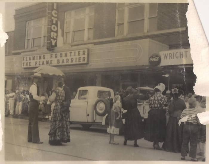 Photo taken in 1965. This is how the Victory Theater in Poteau would have looked during President Kennedy's visit.