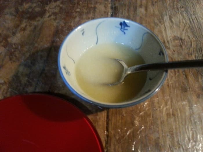 Weigh the additives into a small bowl. These will be added after the heat & hold phase has completed, the mixture has been corrected for water loss through evaporation, and the mixture has cooled to 100 F.