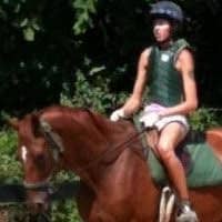 Pretty picture of my Zelda mare. Don't mind my riding in shorts, at least I had on the important stuff, the helmet and body protector.