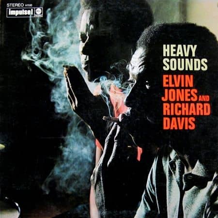 Elvin Jones & Richard Davis "Heavy Sounds" Impulse Records A-9160 12" LP Vinyl Record (1968) Album Cover Design by Robert & Barbara Flynn, Photo by Charles Stewart
