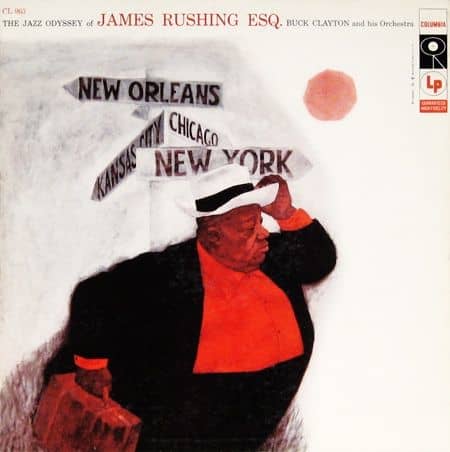1956 Jimmy Rushing "The Jazz Odyssey of James Rushing Esq" Columbia Records 963 12" Vinyl Record (1956) Album Cover Art by Tom Allen Design by Neil Fujita