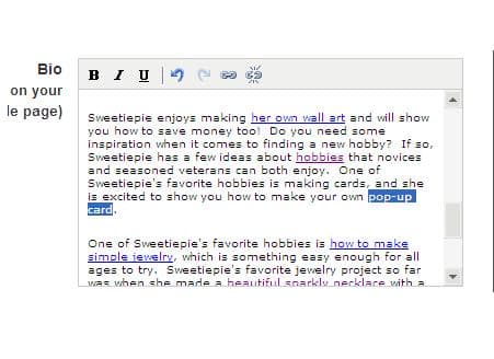 Highlight the text to be hyperlinked. The text we will be highlighting to hyperlink is "pop-up card".