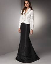 Carmen Marc Valvo taffeta blouse & skirt, $480-$545, available at neimanmarcus.com. Photo credit- neimanmarcus.com
