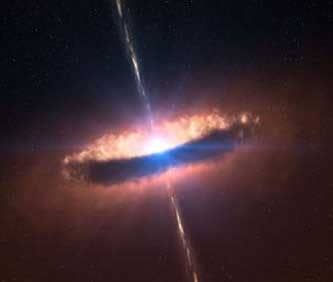 Astronomers have obtained the first image of a dusty disc closely encircling a massive baby star, providing direct evidence that massive stars form in the same way as their smaller brethren. This discovery, made thanks to a combination of ESO's teles