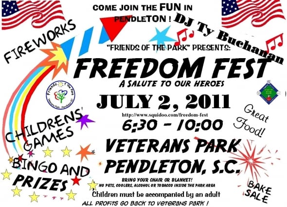 FREEDOM FEST 2011 This is the 21st Freedom Fest at Veterans Park in Pendleton and we hope everyone in our community is making plans to join us. Get involved - We need volunteers!