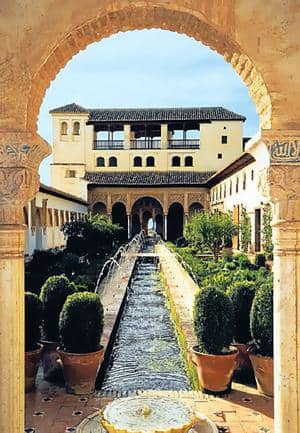 Perfect Symmetry ... The Alhambra, Grenada. The Alhambra, today, is totally fresh and overwhelming, with its palace gardens is also amazing for its sale: few small courtyards and pavilions perched on the edge of a cliff and seem to go on and on.
