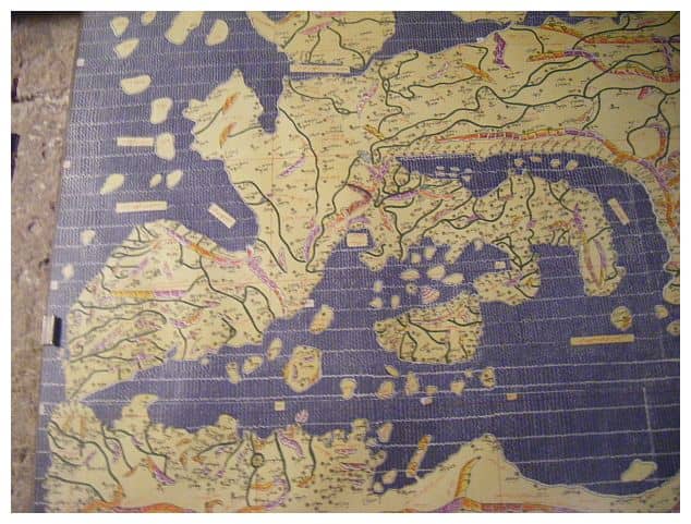 Early Geography Map of Europe Moorish Spain. This Map is Exhibited in Torre de la Calahorrra, Cordoba