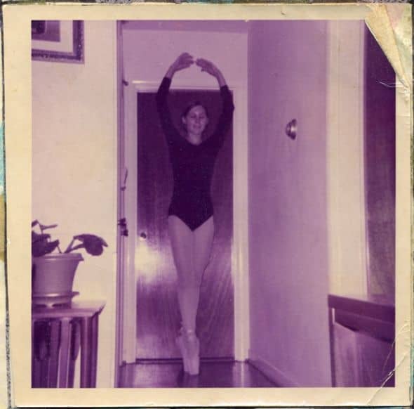 Here I am doing my thing on pointe in the hallway. I'm sure everyone in the family grew weary of my perpetual dancing.