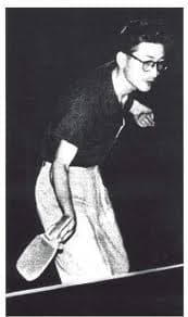 1952 - Hiroji Satohof Japan became the first player to win a World Championship when using a racket covered with thick sponge