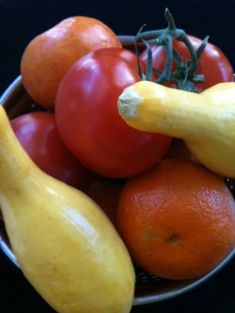Choosing the right foods packed with vitamins like Vitamin C in tomatoes and tangerines and Vitamin A in squash.