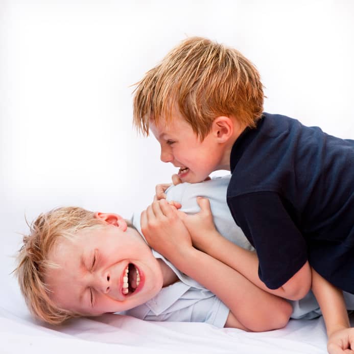 Because of the parental-familial dynamic of the multichild household, many siblings exhibit feelings of jealousy & other forms of animosity towards each other which is manifested in sibling rivalry & other forms of negative sibling behavior.