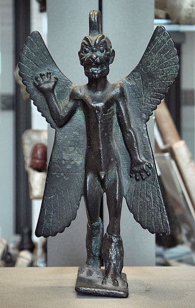 Does it not seem odd to you that his hands are positioned much like "the god of the witches?" Even though that god has NOTHING TO DO WITH SATAN (so say the witches)!