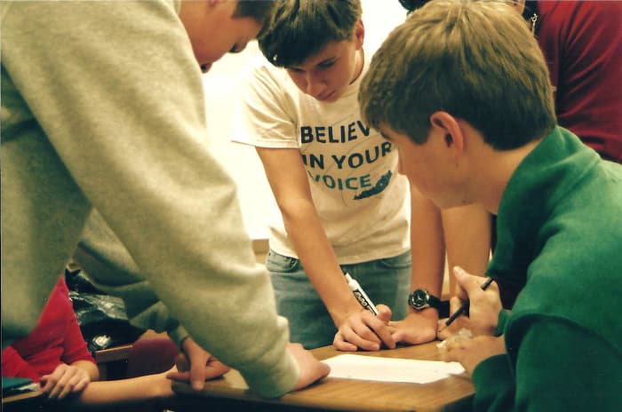Having quality philosophical discussions can partake with any number of people, but two to six people are especially good numbers when everyone is involved.