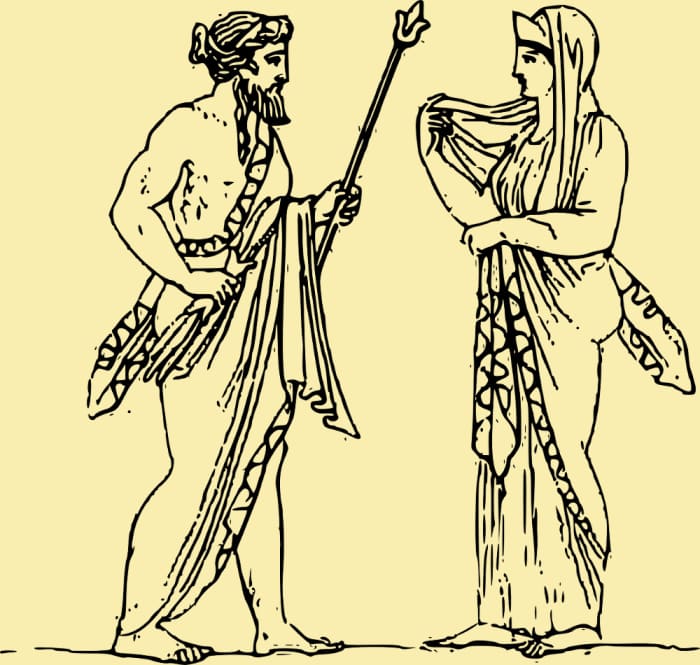 Greek myth mythological figures characters statues