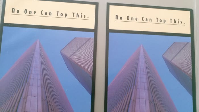 Here are two of the first pieces of ephemera I collected... on the morning of September 11, 2001, as the twin towers were burning.