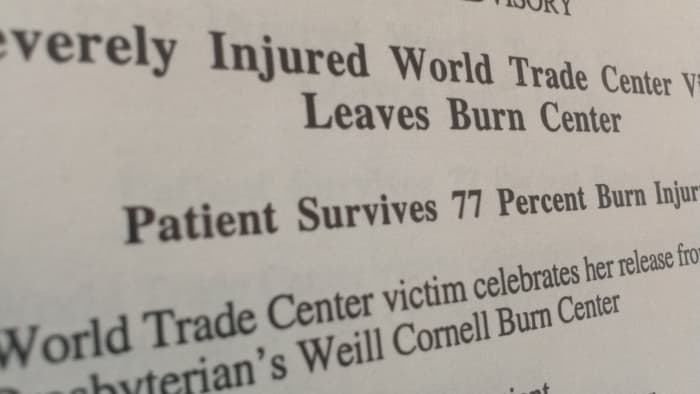 A media release from one of the press events I helped videotape when WTC victims were released from the Burn Center at NewYork-Presbyterian Hospital/Cornell. This one on January 29, 2002.
